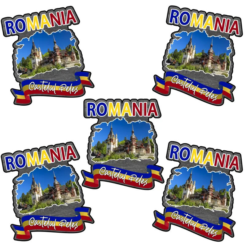 Mgs163-castelul peles romania, magnet frigider